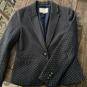 Black and white polka dot blazer